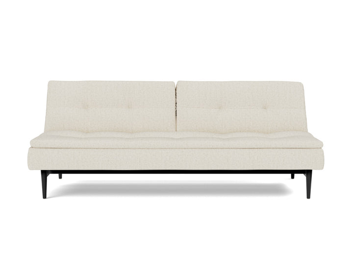 Canapea extensibila Dublexo Styletto Black Wood 115x210cm, tesatura la alegere #material_531-boucl-off-white