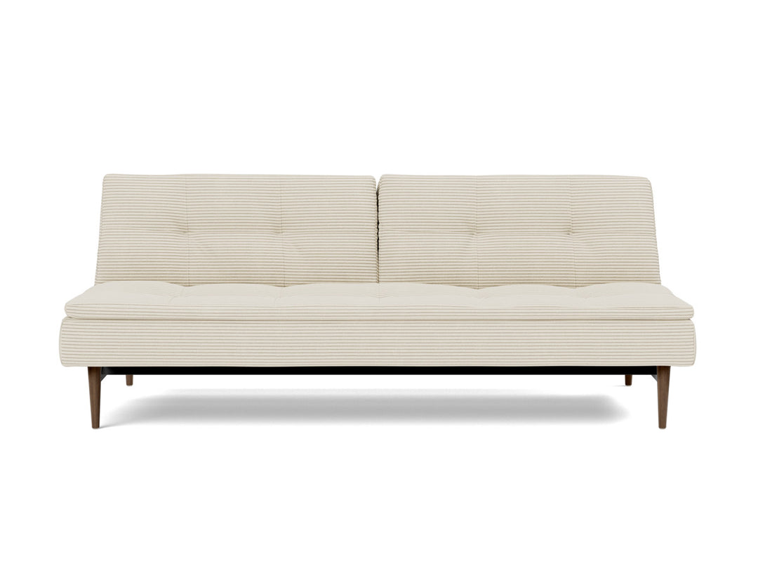 Canapea extensibila Dublexo Styletto Dark Wood 115x210cm, tesatura la alegere #material_594-corduroy-ivory