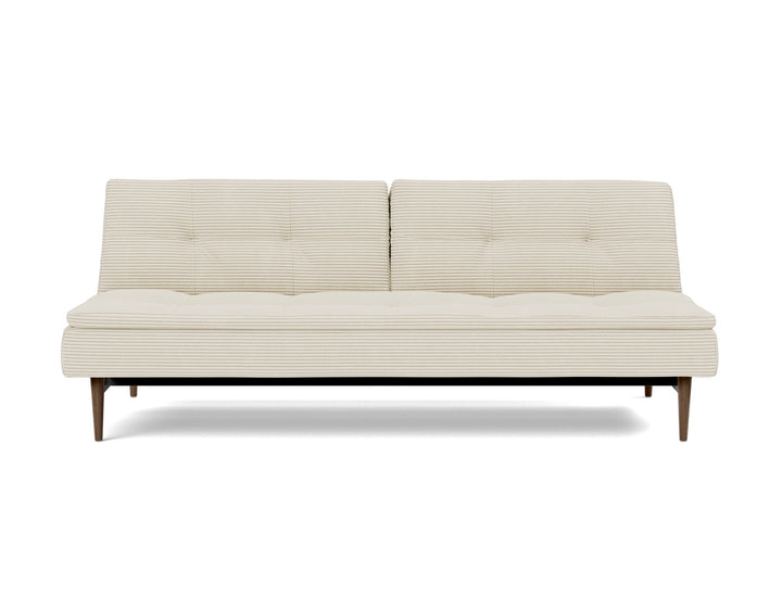 Canapea extensibila Dublexo Styletto Dark Wood 115x210cm, tesatura la alegere #material_594-corduroy-ivory