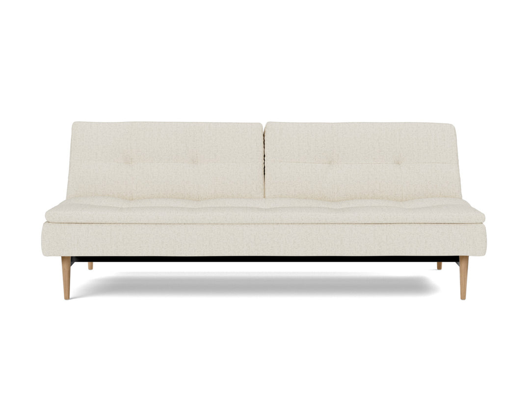 Canapea extensibila Dublexo Styletto Light Wood 115x210cm, tesatura la alegere #material_531-boucl-off-white