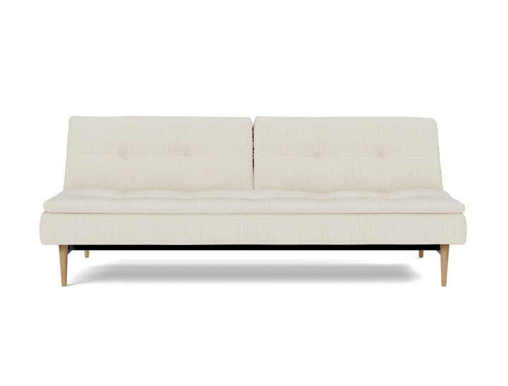 Canapea extensibila Dublexo Styletto Light Wood 115x210cm, tesatura la alegere #material_531-boucl-off-white