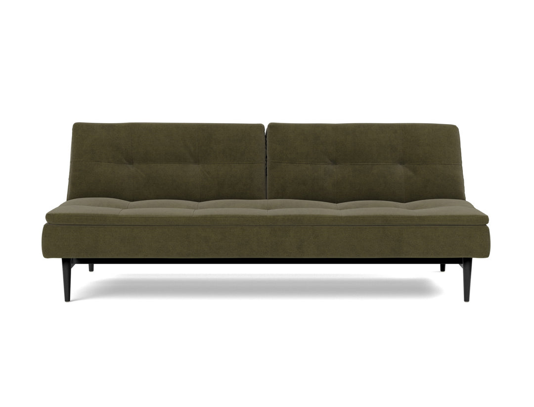 Canapea extensibila Dublexo Styletto Black Wood 115x210cm, tesatura la alegere #material_316-cordufine-pine-green