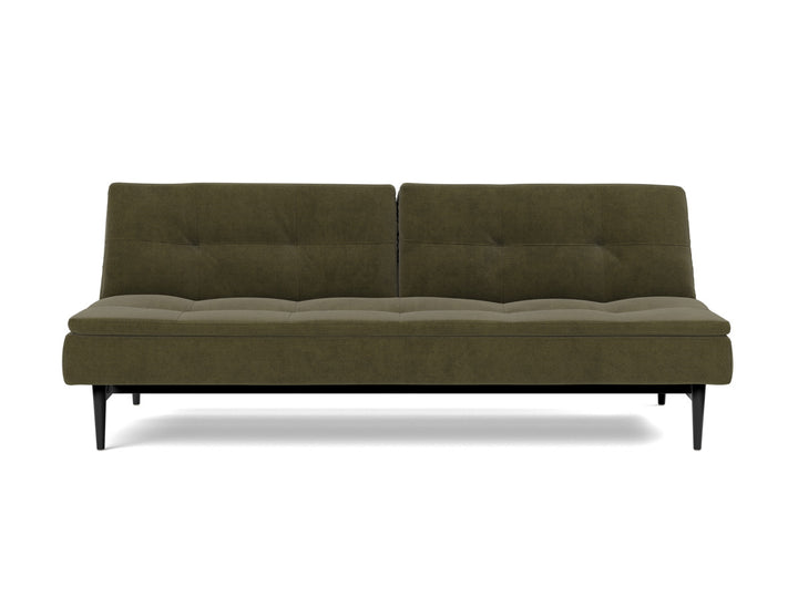 Canapea extensibila Dublexo Styletto Black Wood 115x210cm, tesatura la alegere #material_316-cordufine-pine-green