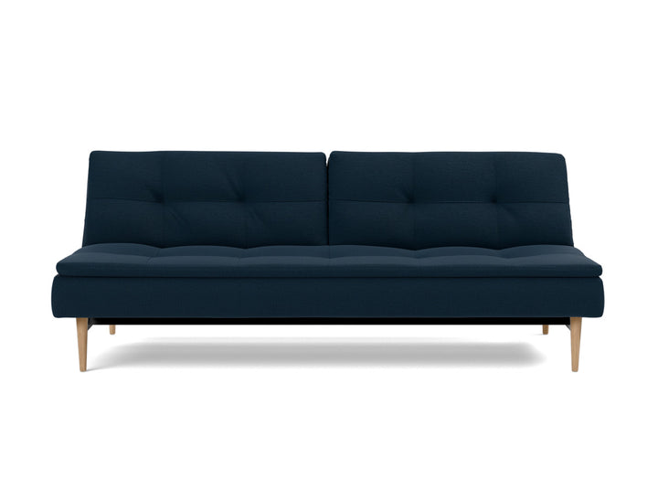 Canapea extensibila Dublexo Styletto Light Wood 115x210cm, tesatura la alegere #material_528-mixed-dance-blue