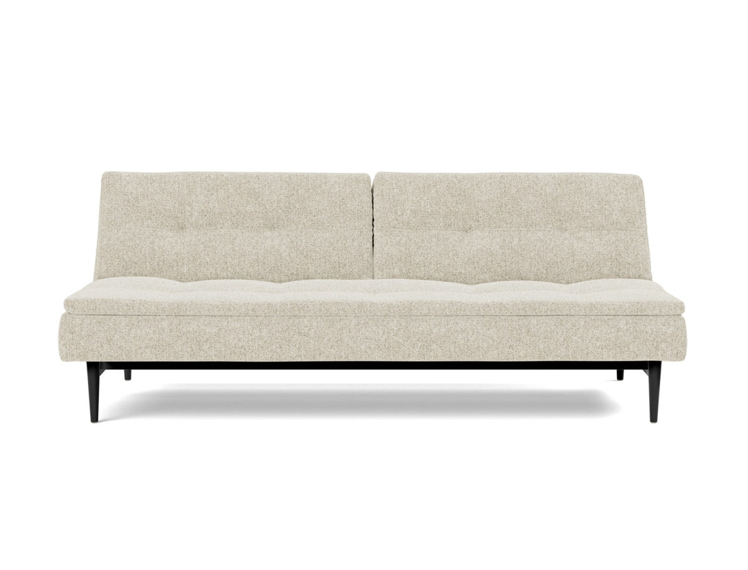 Canapea extensibila Dublexo Styletto Black Wood 115x210cm, tesatura la alegere #material_357-taura-off-white