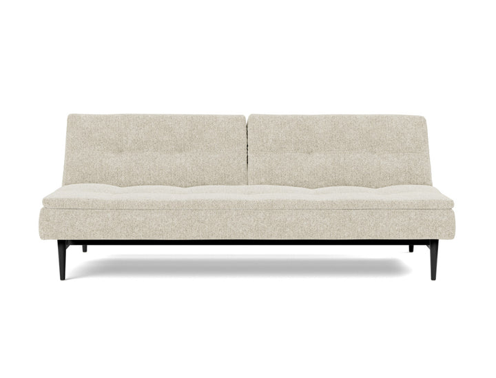 Canapea extensibila Dublexo Styletto Black Wood 115x210cm, tesatura la alegere #material_357-taura-off-white