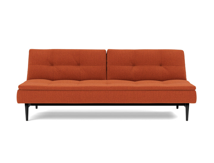 Canapea extensibila Dublexo Styletto Black Wood 115x210cm, tesatura la alegere #material_412-esina-rust-orange
