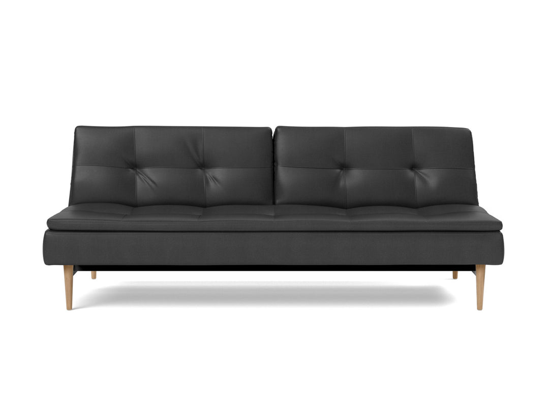 Canapea extensibila Dublexo Styletto Light Wood 115x210cm, tesatura la alegere #material_550-faunal-black