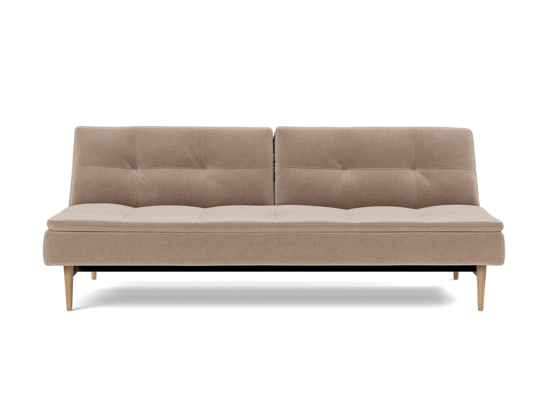 Canapea extensibila Dublexo Styletto Light Wood 115x210cm, tesatura la alegere #material_417-esina-mocha