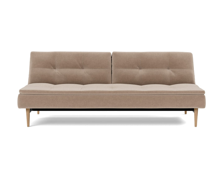 Canapea extensibila Dublexo Styletto Light Wood 115x210cm, tesatura la alegere #material_417-esina-mocha
