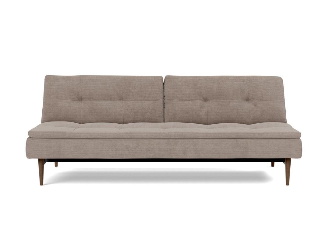 Canapea extensibila Dublexo Styletto Dark Wood 115x210cm, tesatura la alegere #material_318-cordufine-beige
