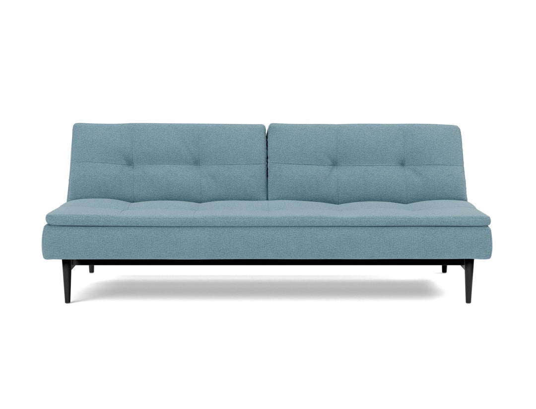 Canapea extensibila Dublexo Styletto Black Wood 115x210cm, tesatura la alegere #material_525-mixed-dance-light-blue