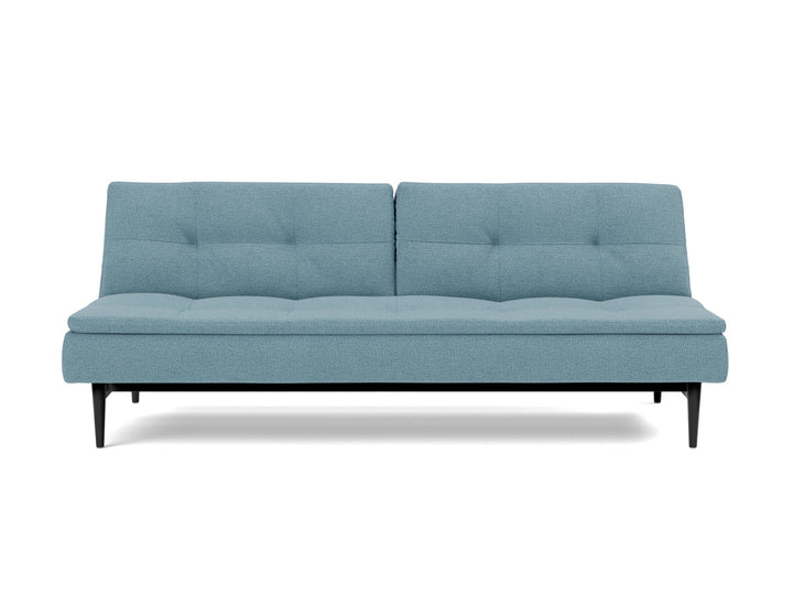 Canapea extensibila Dublexo Styletto Black Wood 115x210cm, tesatura la alegere #material_525-mixed-dance-light-blue