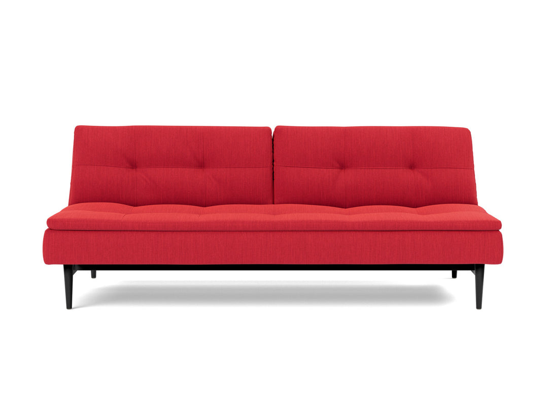 Canapea extensibila Dublexo Styletto Black Wood 115x210cm, tesatura la alegere #material_511-elegance-red