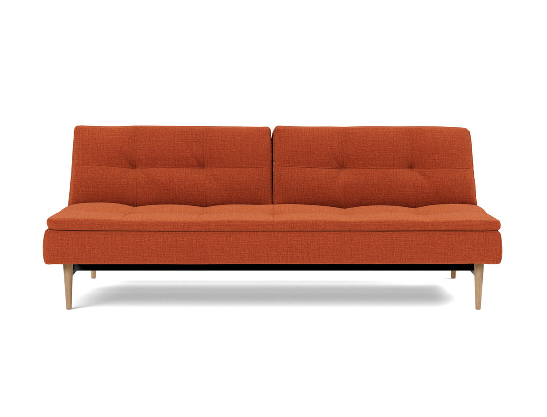 Canapea extensibila Dublexo Styletto Light Wood 115x210cm, tesatura la alegere #material_412-esina-rust-orange