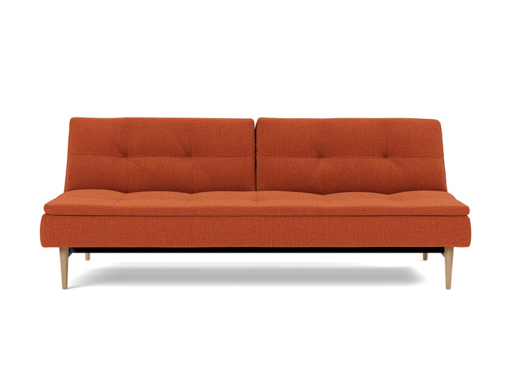 Canapea extensibila Dublexo Styletto Light Wood 115x210cm, tesatura la alegere #material_412-esina-rust-orange