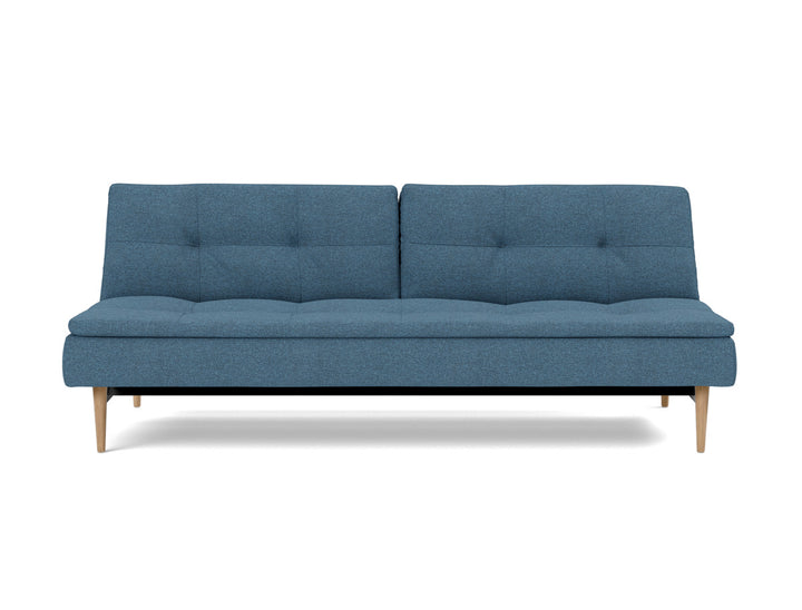 Canapea extensibila Dublexo Styletto Light Wood 115x210cm, tesatura la alegere #material_302-weda-blue