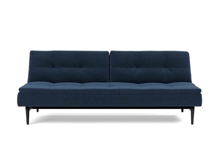 Canapea extensibila Dublexo Styletto Black Wood 115x210cm, tesatura la alegere #material_414-esina-indigo-blue