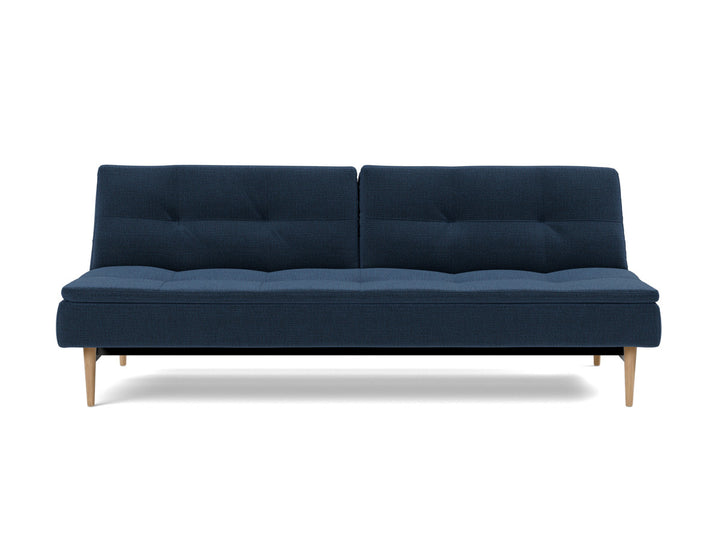 Canapea extensibila Dublexo Styletto Light Wood 115x210cm, tesatura la alegere #material_414-esina-indigo-blue