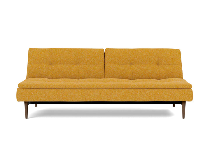 Canapea extensibila Dublexo Styletto Dark Wood 115x210cm, tesatura la alegere #material_536-boucl-ochre