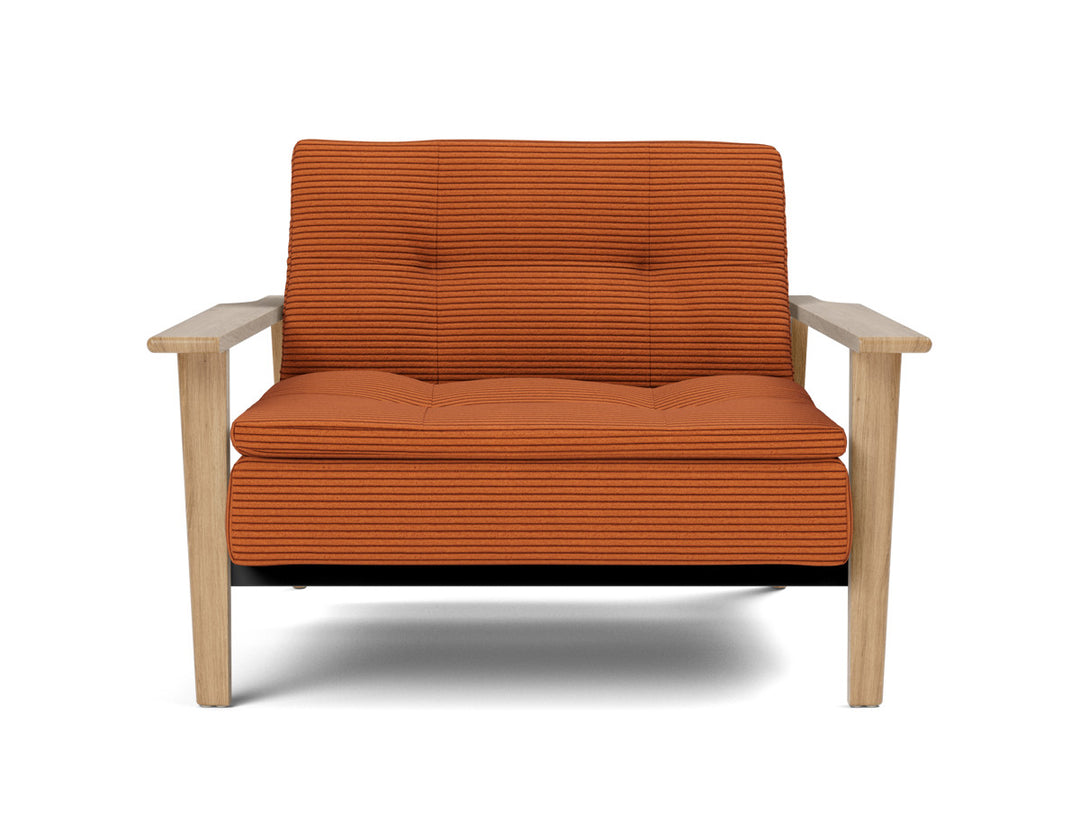 Fotoliu recliner Dublexo Frej Oak 115x90cm, tesatura la alegere #material_595-corduroy-burnt-orange