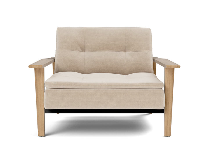 Fotoliu recliner Dublexo Frej Oak 115x90cm, tesatura la alegere #material_410-esina-almond