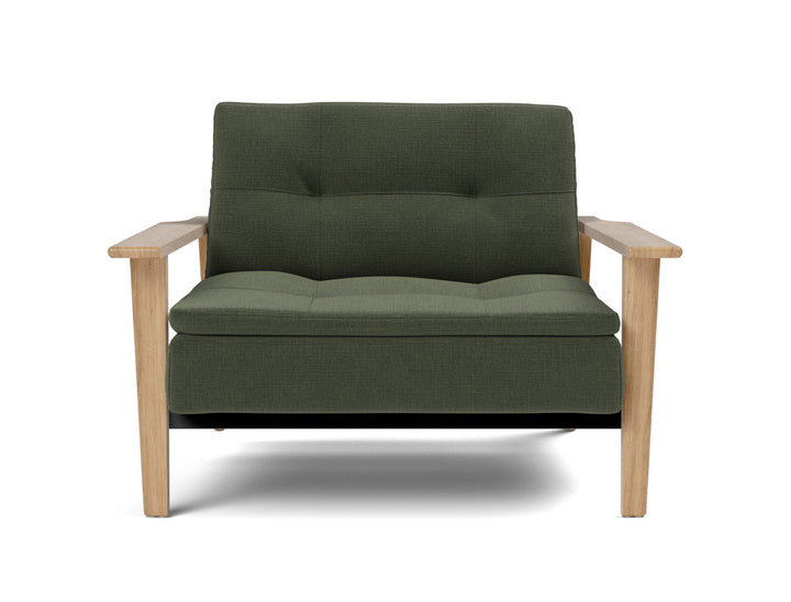 Fotoliu recliner Dublexo Frej Oak 115x90cm, tesatura la alegere #material_413-esina-olive-green