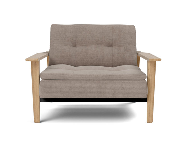 Fotoliu recliner Dublexo Frej Oak 115x90cm, tesatura la alegere #material_318-cordufine-beige
