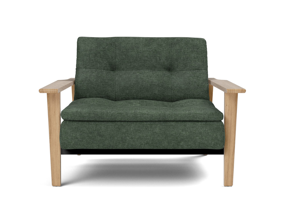 Fotoliu recliner Dublexo Frej Oak 115x90cm, tesatura la alegere #material_281-avella-pine-green