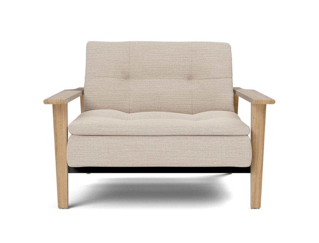 Fotoliu recliner Dublexo Frej Oak 115x90cm, tesatura la alegere #material_612-blida-sand-grey