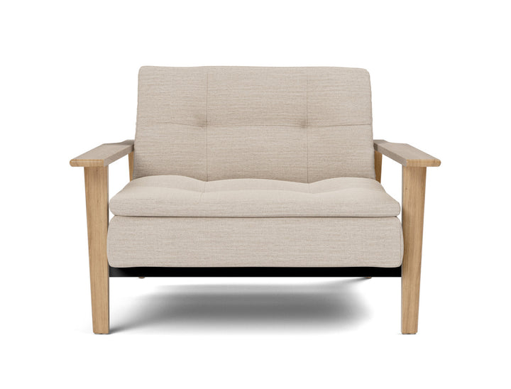 Fotoliu recliner Dublexo Frej Oak 115x90cm, tesatura la alegere #material_612-blida-sand-grey