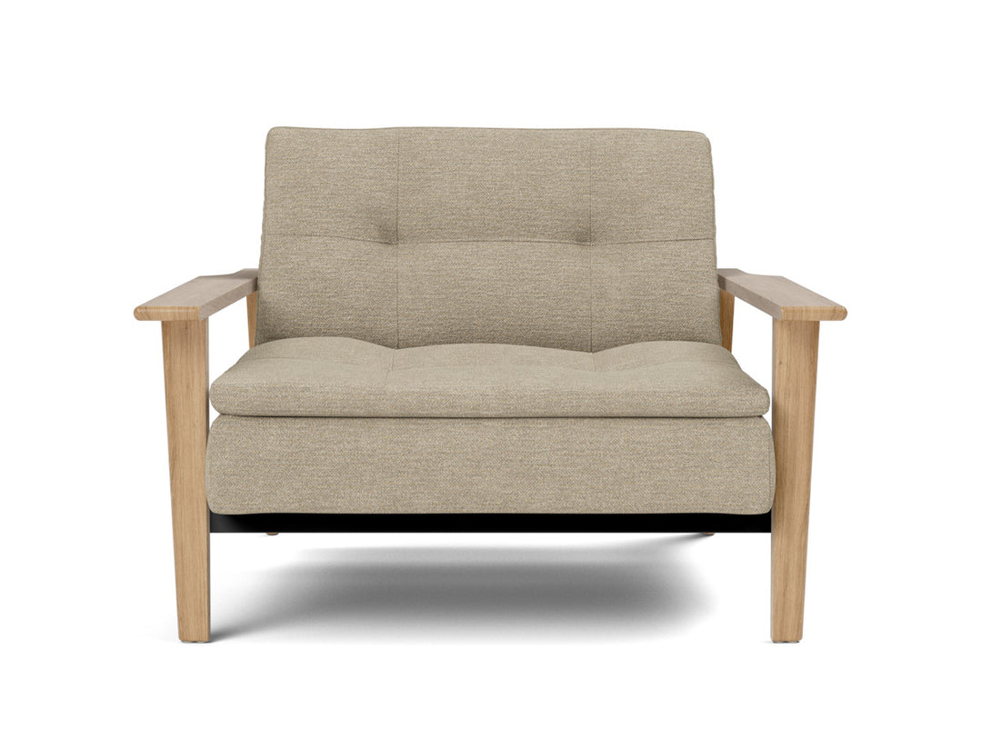 Fotoliu recliner Dublexo Frej Oak 115x90cm, tesatura la alegere #material_356-taura-sand