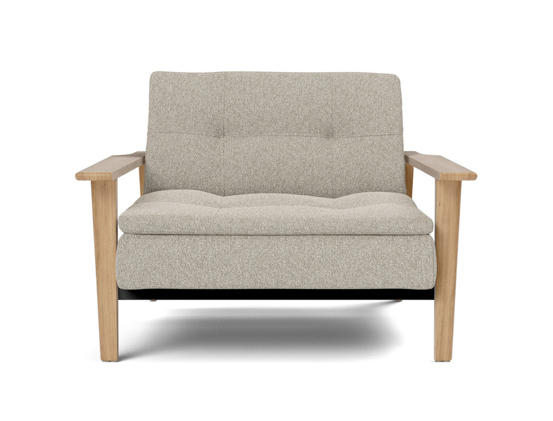 Fotoliu recliner Dublexo Frej Oak 115x90cm, tesatura la alegere #material_539-boucl-beige