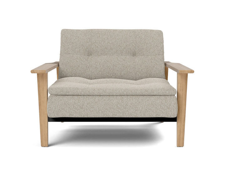Fotoliu recliner Dublexo Frej Oak 115x90cm, tesatura la alegere #material_539-boucl-beige