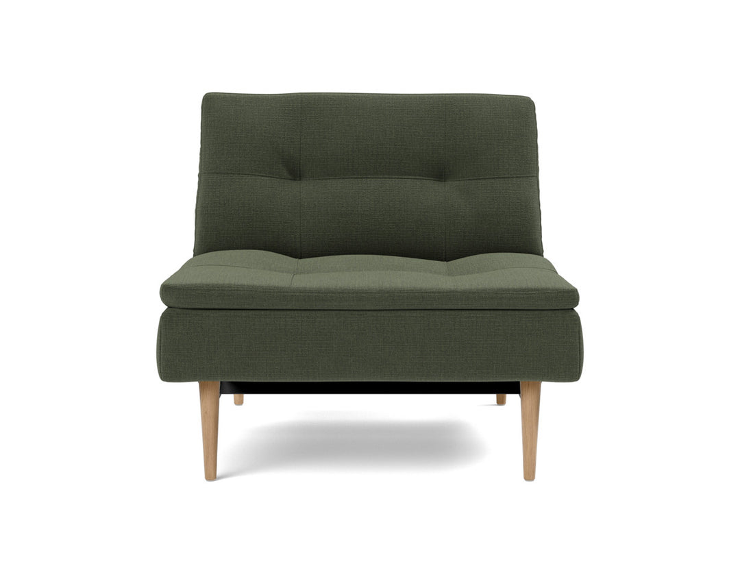 Fotoliu recliner Dublexo Styletto Light Wood, tesatura la alegere #material_413-esina-olive-green