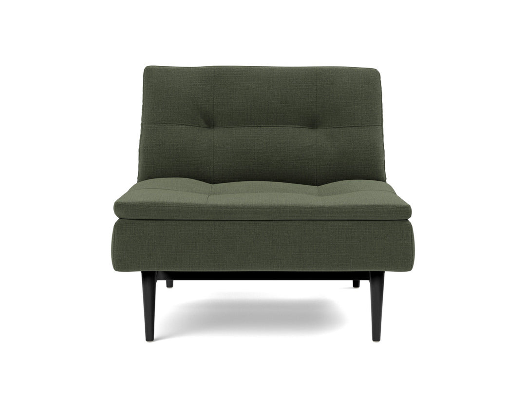 Fotoliu recliner Dublexo Styletto Black Wood, tesatura la alegere #material_413-esina-olive-green