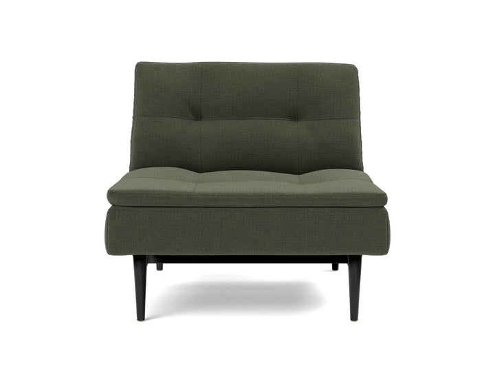 Fotoliu recliner Dublexo Styletto Black Wood, tesatura la alegere #material_413-esina-olive-green