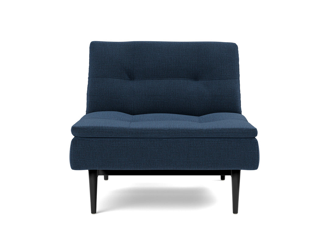 Fotoliu recliner Dublexo Styletto Black Wood, tesatura la alegere #material_414-esina-indigo-blue