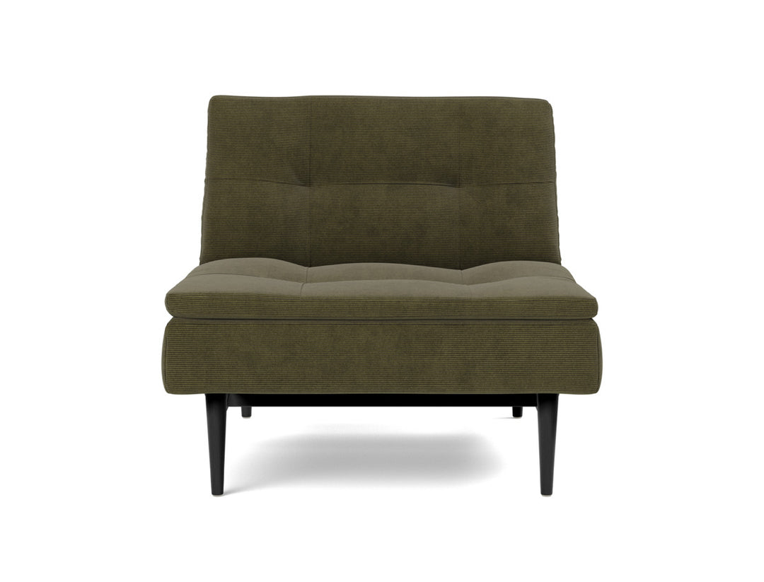 Fotoliu recliner Dublexo Styletto Black Wood, tesatura la alegere #material_316-cordufine-pine-green