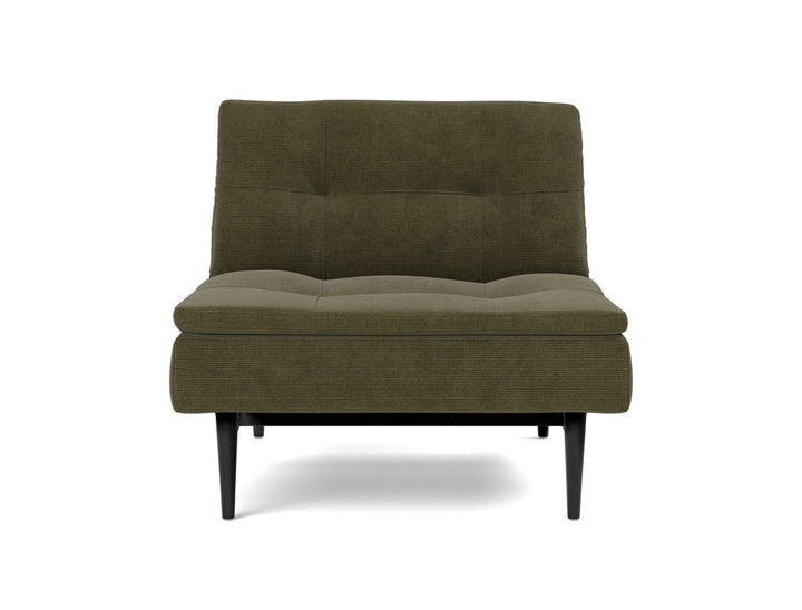 Fotoliu recliner Dublexo Styletto Black Wood, tesatura la alegere #material_316-cordufine-pine-green