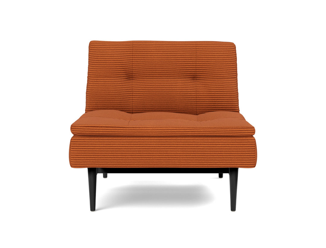 Fotoliu recliner Dublexo Styletto Black Wood, tesatura la alegere #material_595-corduroy-burnt-orange