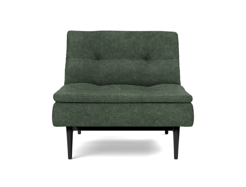 Fotoliu recliner Dublexo Styletto Black Wood, tesatura la alegere #material_281-avella-pine-green