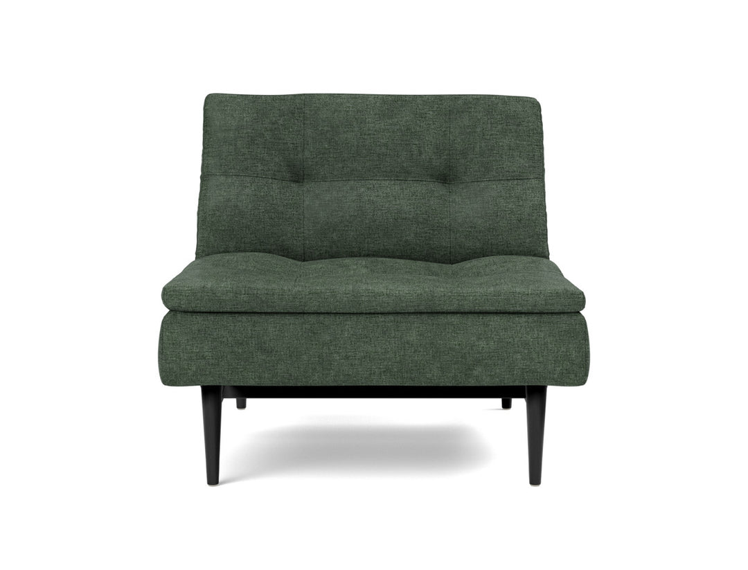 Fotoliu recliner Dublexo Styletto Black Wood, tesatura la alegere #material_281-avella-pine-green