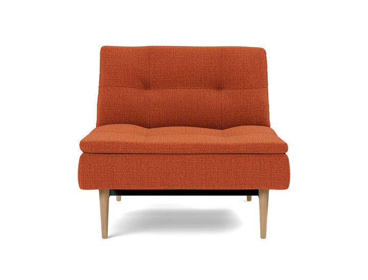 Fotoliu recliner Dublexo Styletto Light Wood, tesatura la alegere #material_412-esina-rust-orange