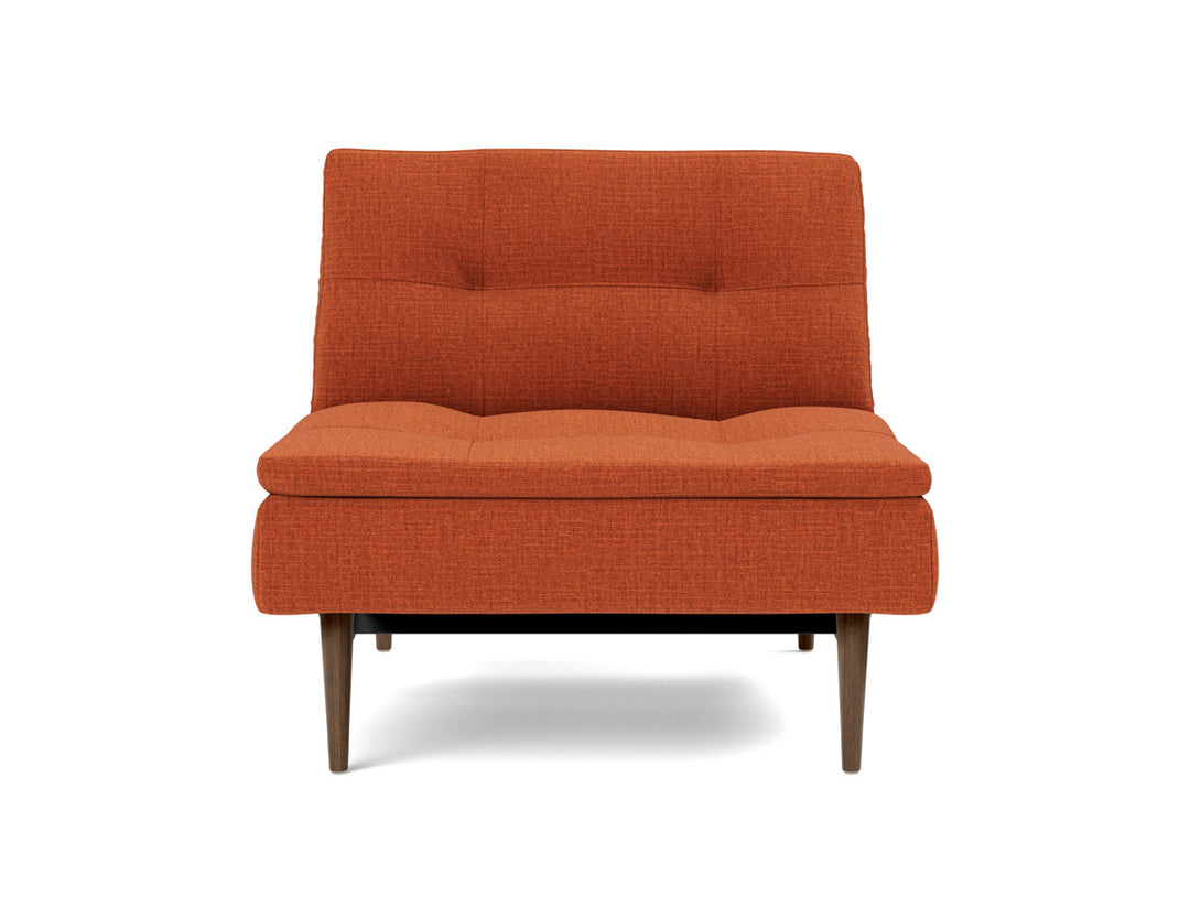 Fotoliu recliner Dublexo Styletto Dark Wood, tesatura la alegere #material_412-esina-rust-orange