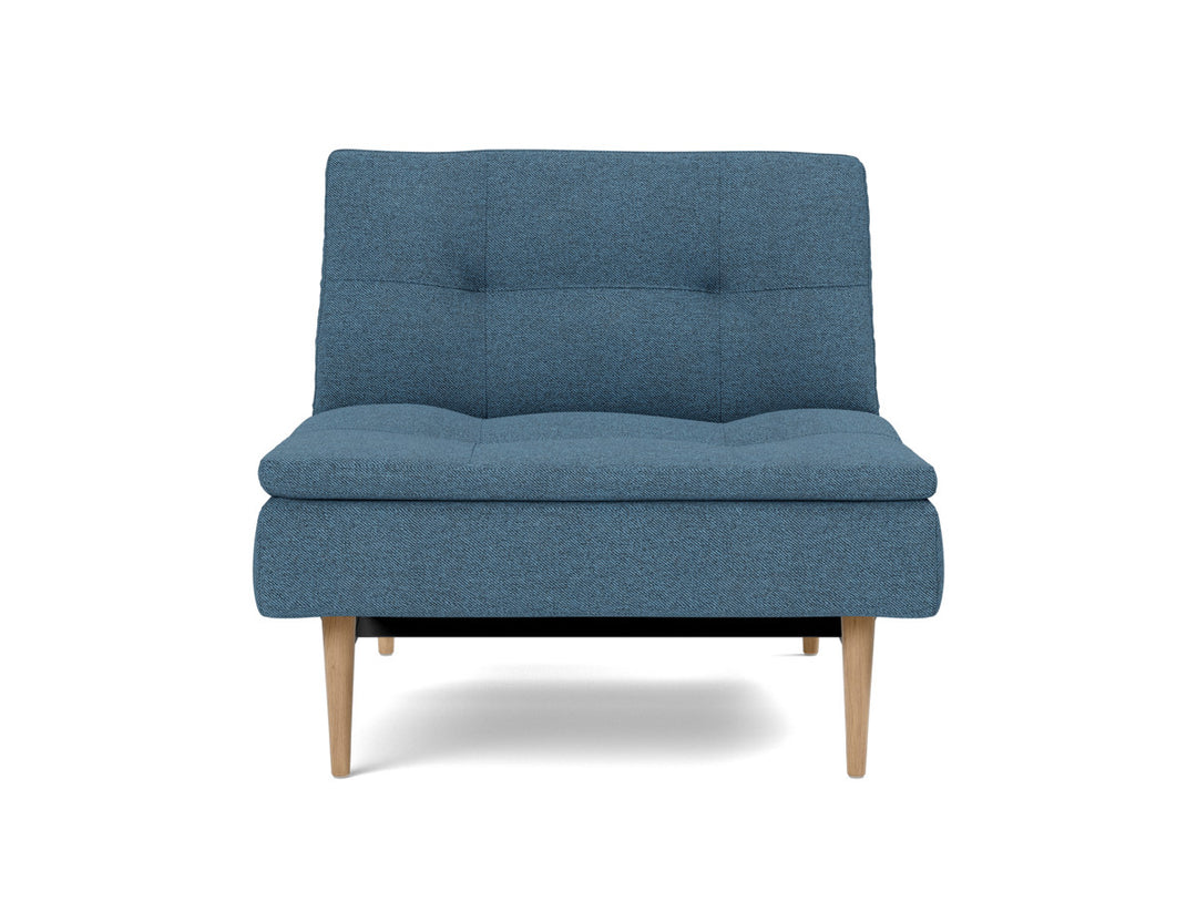Fotoliu recliner Dublexo Styletto Light Wood, tesatura la alegere #material_302-weda-blue