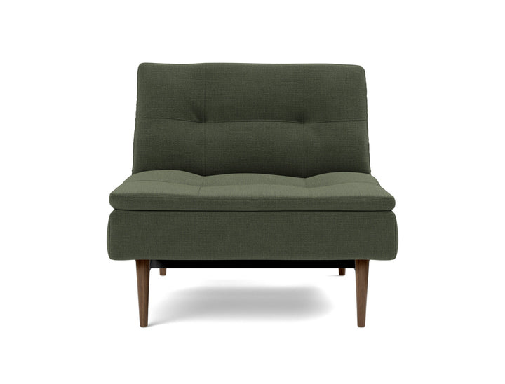 Fotoliu recliner Dublexo Styletto Dark Wood, tesatura la alegere #material_413-esina-olive-green
