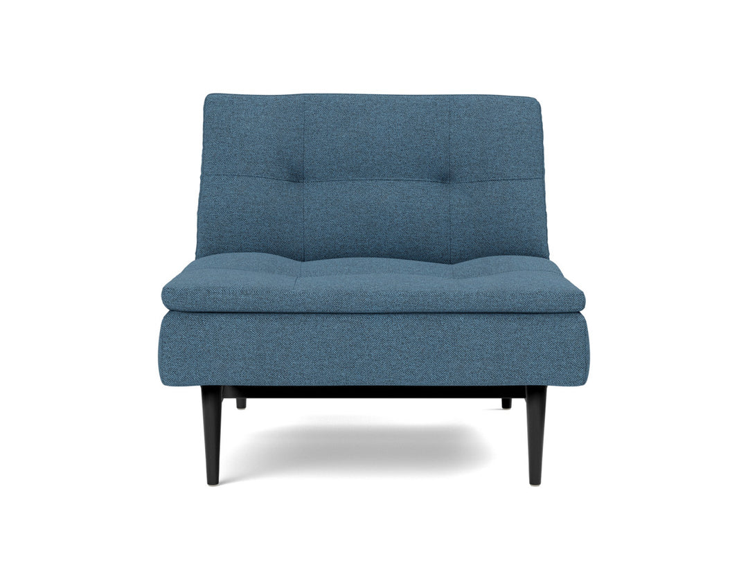 Fotoliu recliner Dublexo Styletto Black Wood, tesatura la alegere #material_302-weda-blue