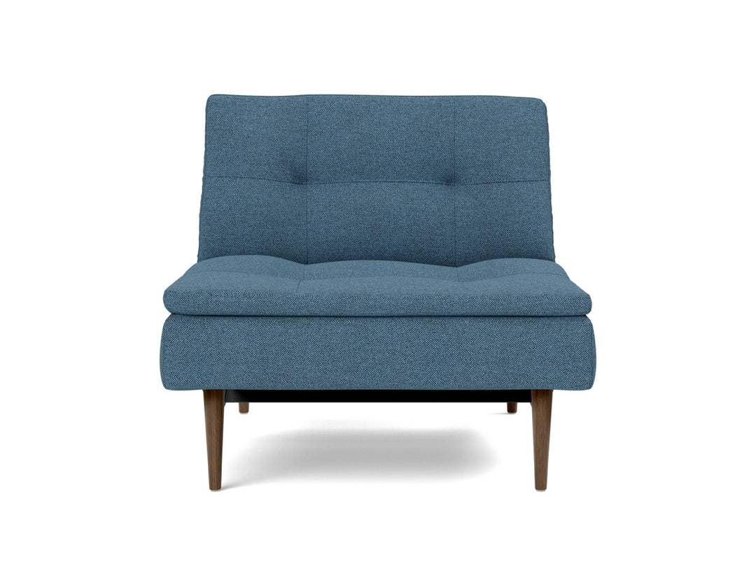 Fotoliu recliner Dublexo Styletto Dark Wood, tesatura la alegere #material_302-weda-blue