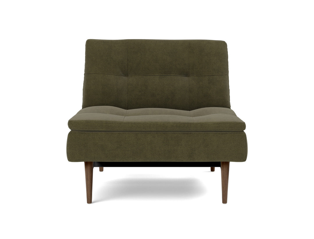 Fotoliu recliner Dublexo Styletto Dark Wood, tesatura la alegere #material_316-cordufine-pine-green